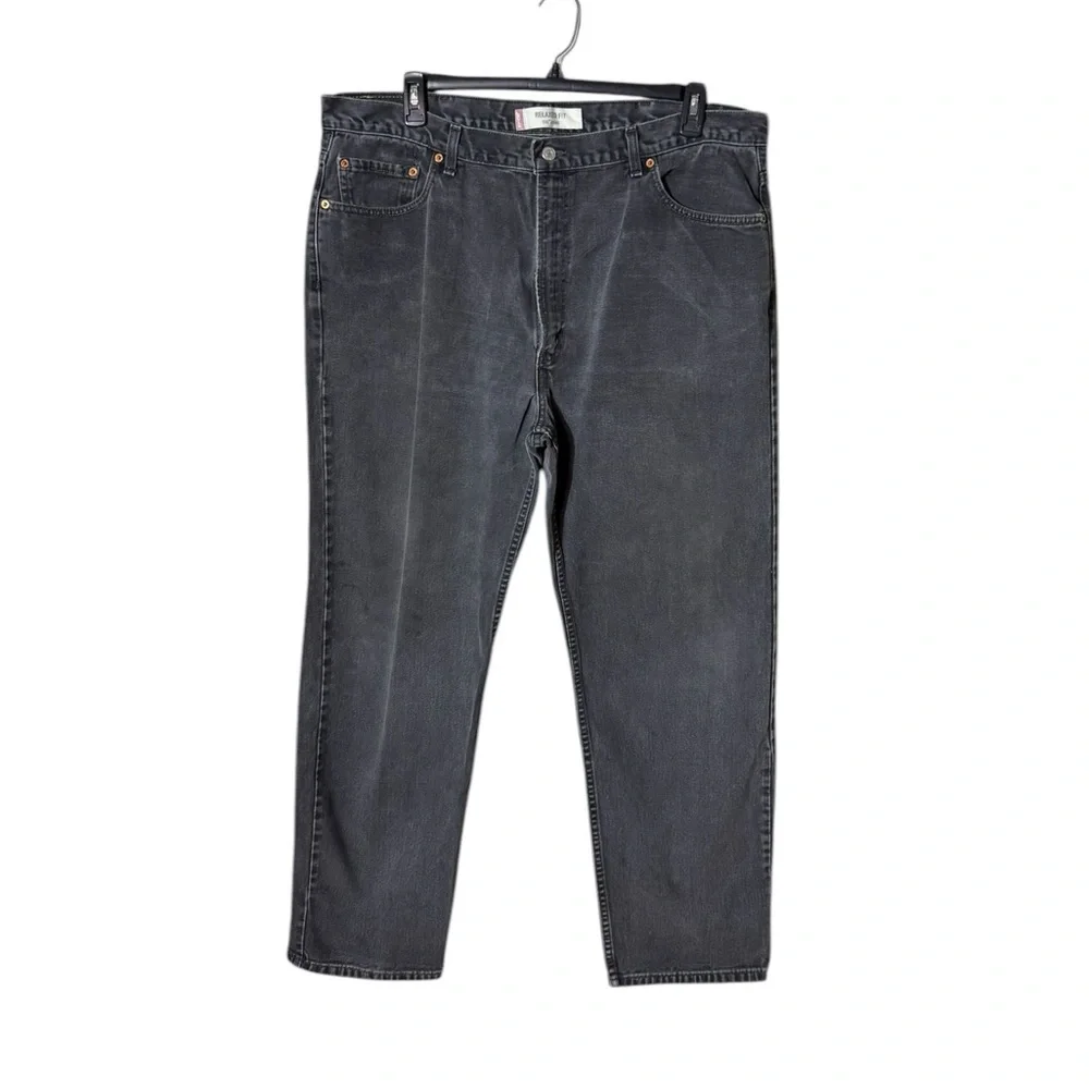 Vtg Levis‎ 550 Mens Jeans Size 42 2000s Relaxed Fit Charcoal Grey Y2K Grunge